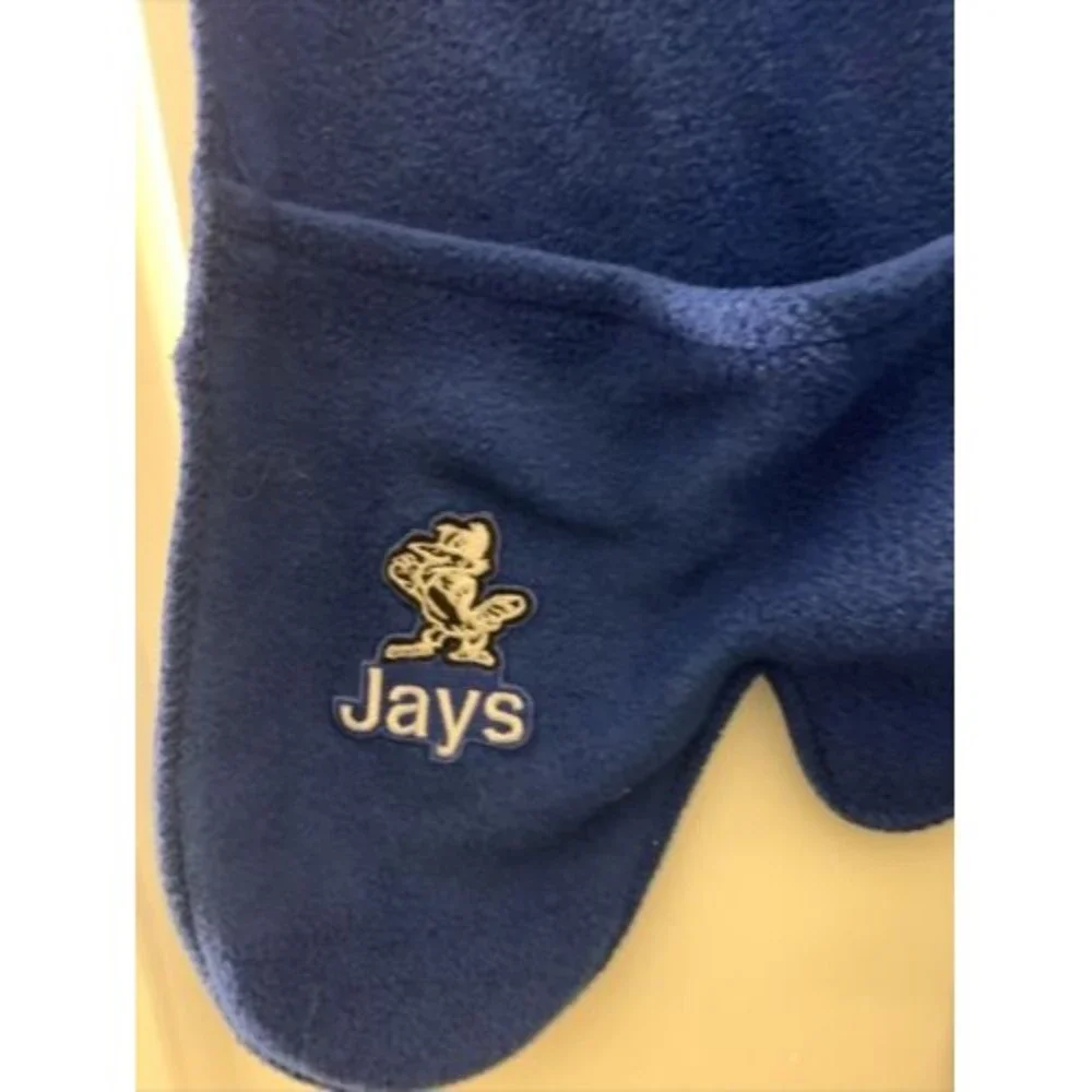 Adult Toronto Blue Jays Surtex Fleece Scarf Attached Mittens Blue